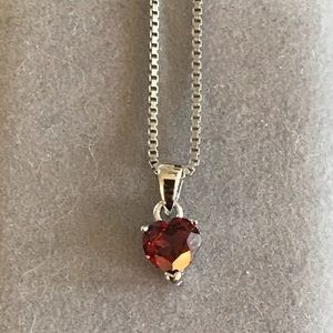 Silver Garnet Necklace